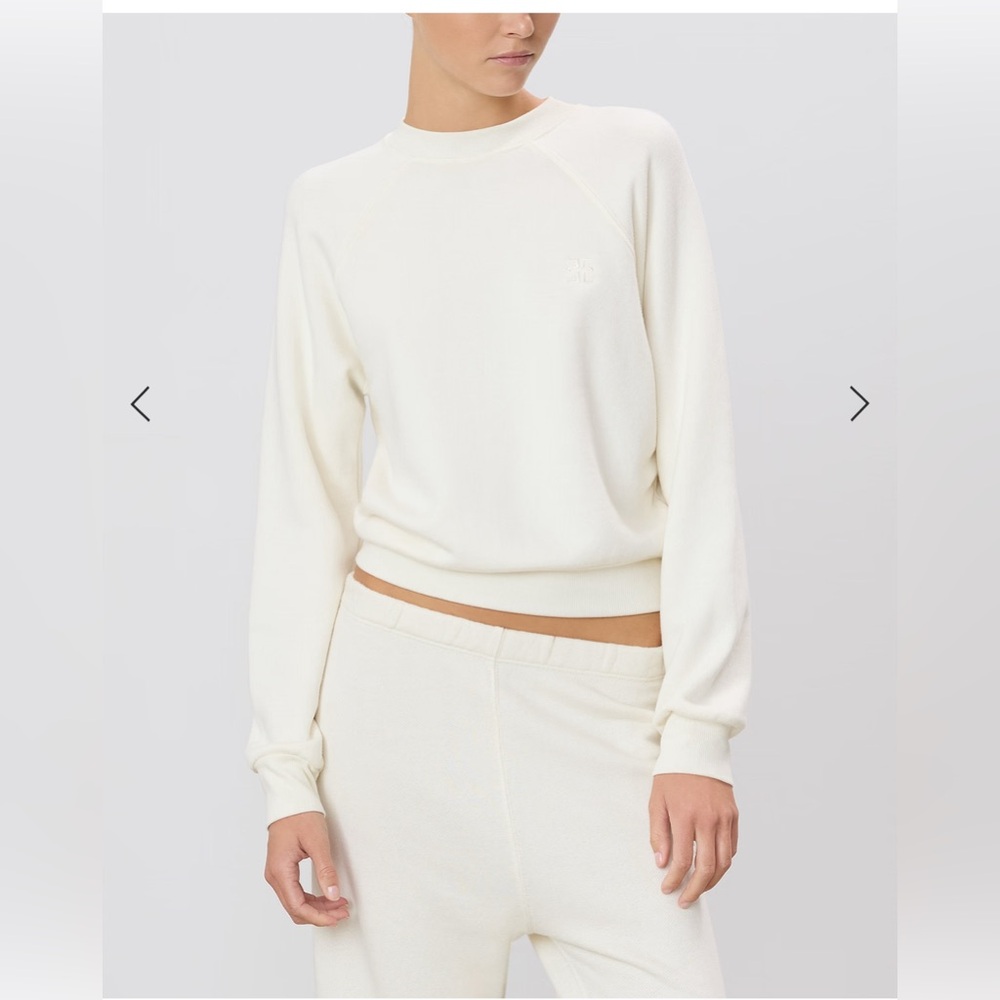 ÉTERNE's Shrunken Raglan. Cream. Small. New with tags. So soft!